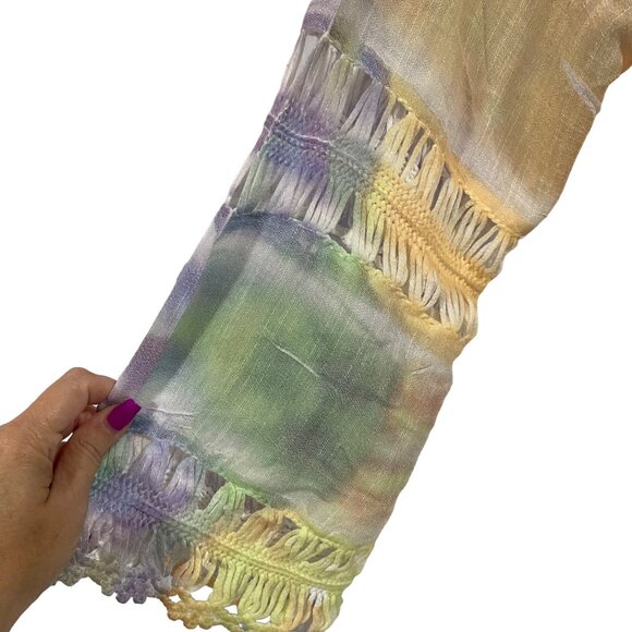 Soft Surroundings Lulu Tunic Crochet Tie Dye‎ Top Size L - Picture 3 of 8